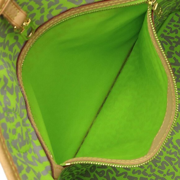Authentic Louis Vuitton Graffiti Neverfull GM Tote Monogram Shoulder Bag Green - Picture 8 of 8